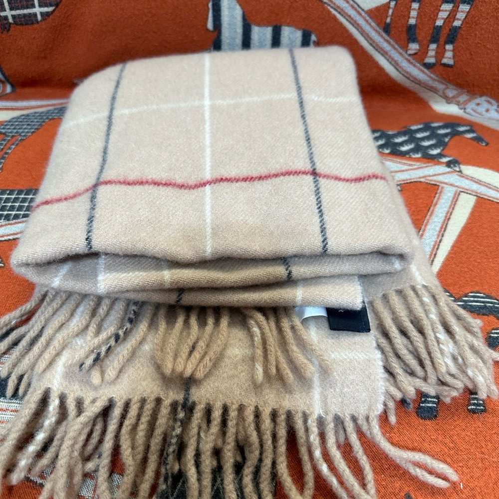 Burberry Beige Check Scarf - Picture 2 of 4